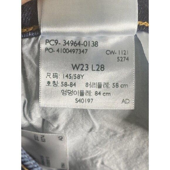 Levi's Premium Wedgie Straight Fit Salsa Charleston Outlasted Dark Wash 23X28 - Picture 11 of 13